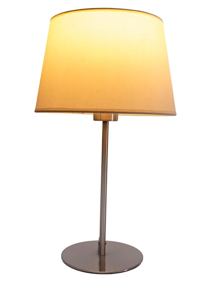 näve Tischleuchten<Tischleuchte "Bologna" in Chrom/ Weiß - (H)45 cm