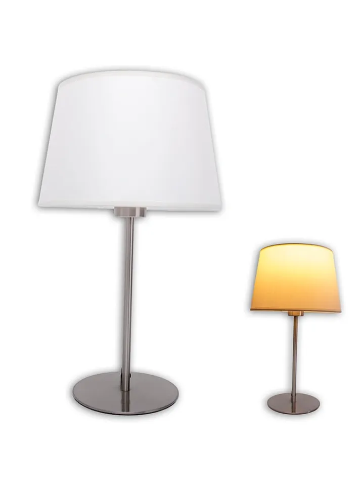 näve Tischleuchten<Tischleuchte "Bologna" in Chrom/ Weiß - (H)45 cm