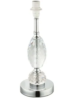 Globo lighting Tischleuchten<Tischleuchte "Bronn" in Silber/ Weiß - (H)47 x Ø 21 cm