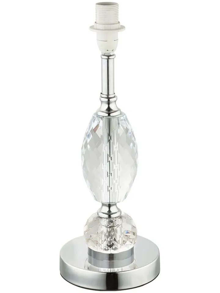 Globo lighting Tischleuchten<Tischleuchte "Bronn" in Silber/ Weiß - (H)47 x Ø 21 cm