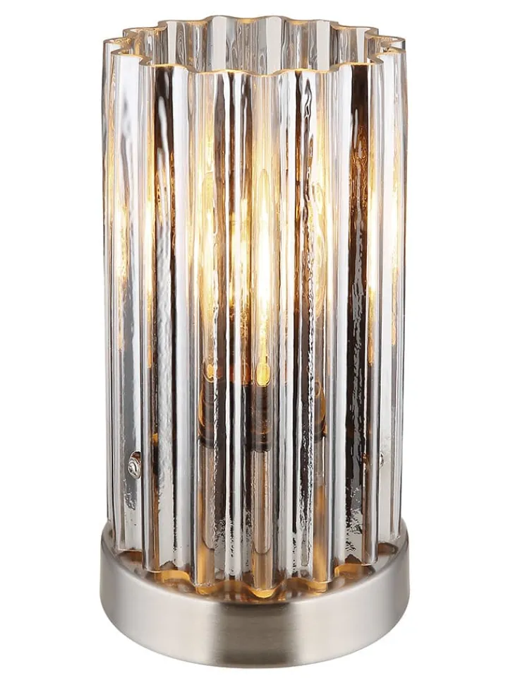 Globo lighting Tischleuchten<Tischleuchte "Cayden" in Silber - (H)21,5 x Ø 12 cm