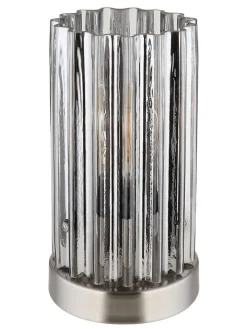 Globo lighting Tischleuchten<Tischleuchte "Cayden" in Silber - (H)21,5 x Ø 12 cm