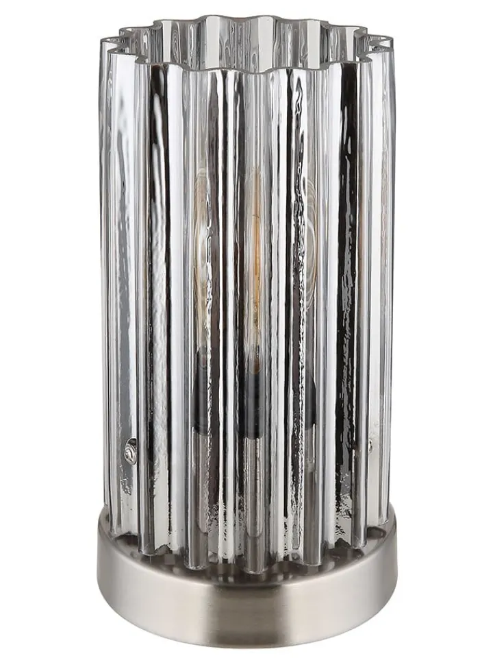 Globo lighting Tischleuchten<Tischleuchte "Cayden" in Silber - (H)21,5 x Ø 12 cm