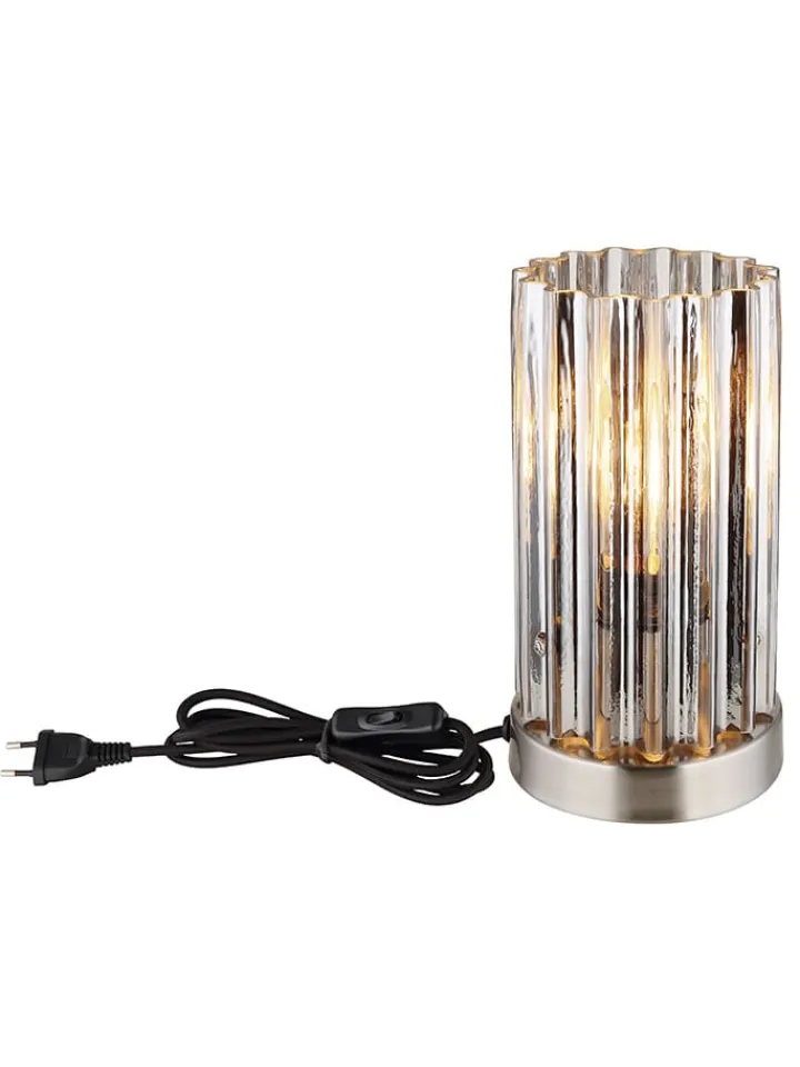 Globo lighting Tischleuchten<Tischleuchte "Cayden" in Silber - (H)21,5 x Ø 12 cm