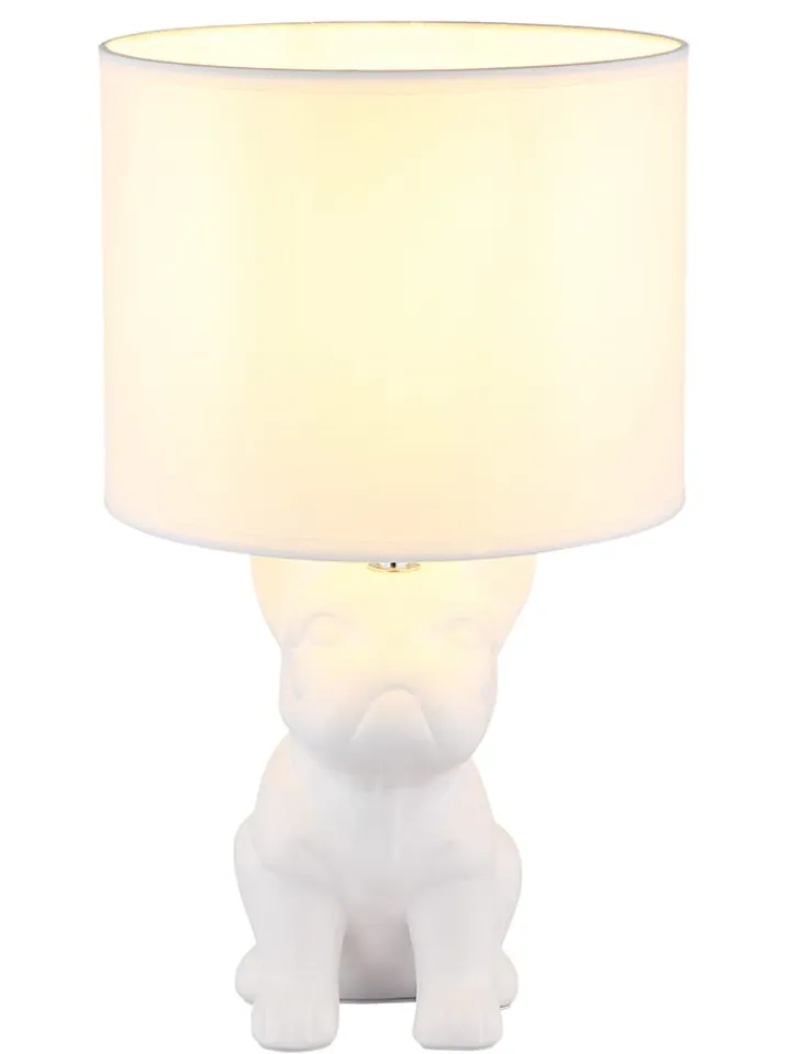 Globo lighting Tischleuchten<Tischleuchte ''Dogo'' in Weiß - (B)23,3 x (H)40 x (T)22 cm