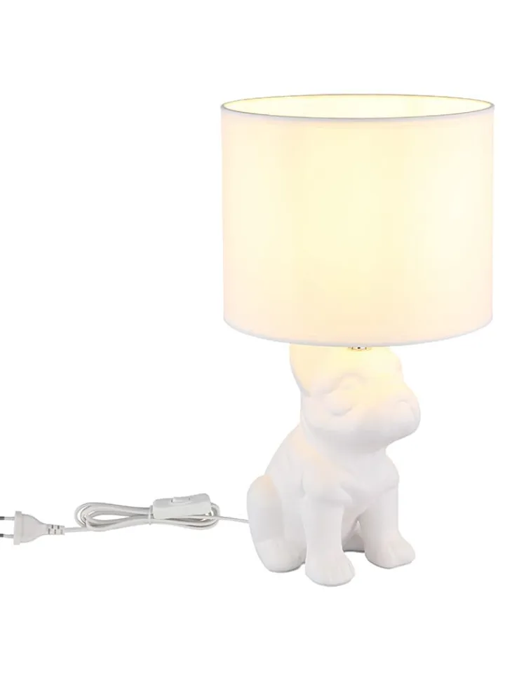 Globo lighting Tischleuchten<Tischleuchte ''Dogo'' in Weiß - (B)23,3 x (H)40 x (T)22 cm