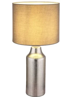 Globo lighting Tischleuchten<Tischleuchte "Elden" in Silber/ Grau - (H)61 x Ø 30,5 cm