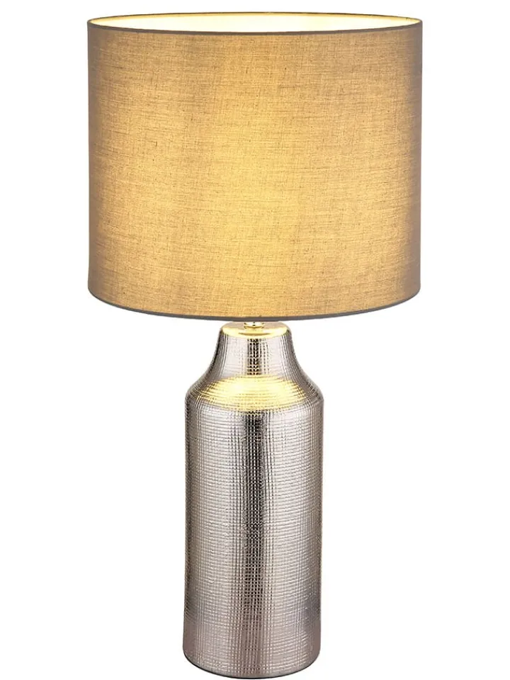 Globo lighting Tischleuchten<Tischleuchte "Elden" in Silber/ Grau - (H)61 x Ø 30,5 cm