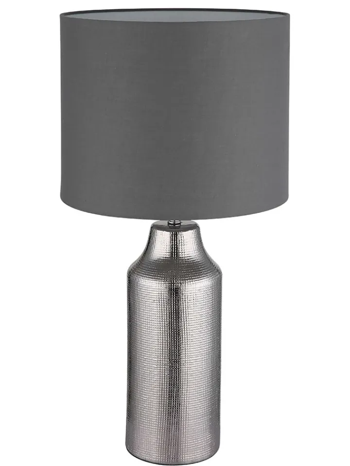 Globo lighting Tischleuchten<Tischleuchte "Elden" in Silber/ Grau - (H)61 x Ø 30,5 cm