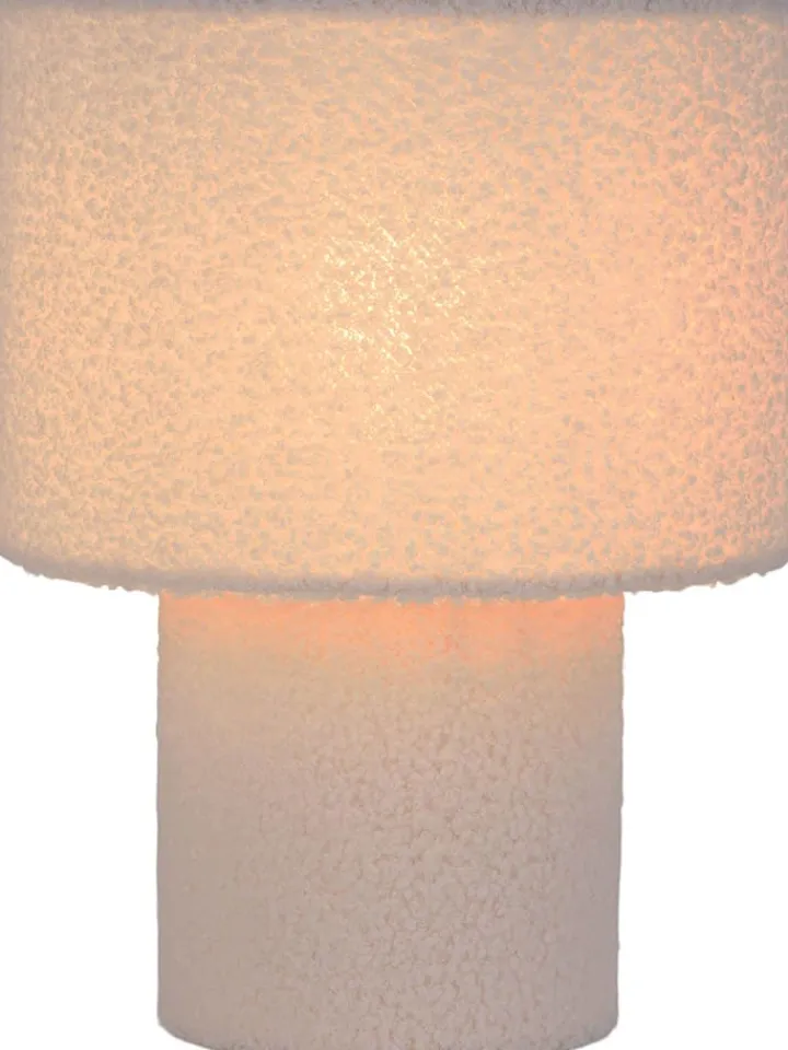 näve Tischleuchten<Tischleuchte "Fluffy" in Weiß - (H)31 x Ø 23 cm