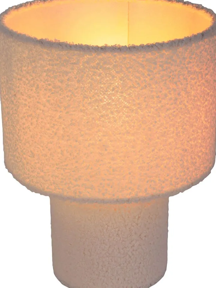 näve Tischleuchten<Tischleuchte "Fluffy" in Weiß - (H)31 x Ø 23 cm