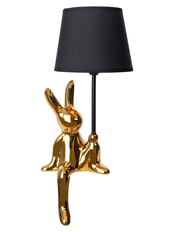 näve Tischleuchten<Tischleuchte "Helge" in Gold/ Schwarz - (H)45 x Ø 18 cm
