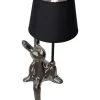 näve Tischleuchten<Tischleuchte "Helge" in Silber/ Schwarz - (H)45 x Ø 18 cm
