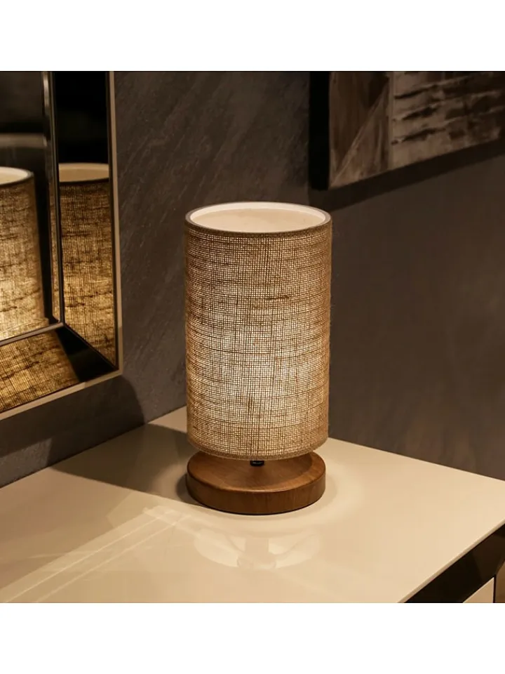 ABERTO DESIGN Tischleuchten<Tischleuchte in Beige/ Braun - (H)45 x Ø 25 cm