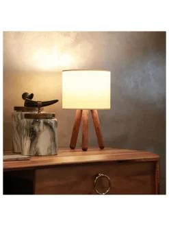 Opviq Tischleuchten<Tischleuchte in Beige/ Natur - (H)32 cm
