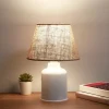 ABERTO DESIGN Tischleuchten<Tischleuchte in Hellbraun/ Weiß - (H)31 x Ø 22 cm