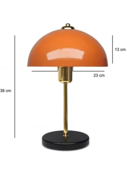 ABERTO DESIGN Tischleuchten<Tischleuchte in Orange - (H)38 x Ø 23 cm