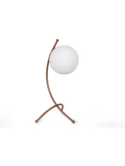 ABERTO DESIGN Tischleuchten<Tischleuchte in Weiß/ Hellbraun - (B)23 x (H)43 cm