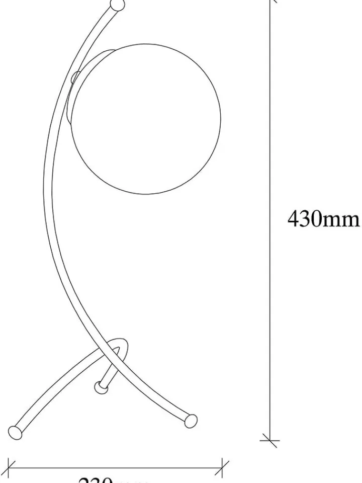 ABERTO DESIGN Tischleuchten<Tischleuchte in Weiß/ Hellbraun - (B)23 x (H)43 cm