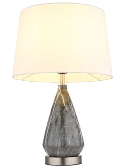 Globo lighting Tischleuchten<Tischleuchte ''Kisa'' in Grau - (H)54 x Ø 35 cm