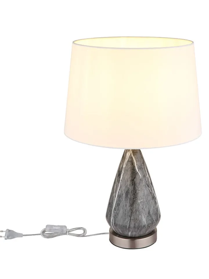Globo lighting Tischleuchten<Tischleuchte ''Kisa'' in Grau - (H)54 x Ø 35 cm