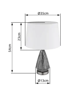 Globo lighting Tischleuchten<Tischleuchte ''Kisa'' in Grau - (H)54 x Ø 35 cm