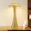 ZMH Tischleuchten<Tischleuchte LED in gold USB Wiederaufladbar Touch Dimmbar