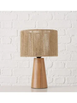 Boltze Tischleuchten<Tischleuchte "Medika" in Beige/ Hellbraun - (H)34 cm