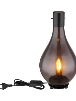 Globo lighting Tischleuchten<Tischleuchte "Oskus" in Schwarz - (H)35 x Ø 18 cm