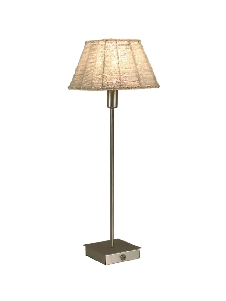 näve Tischleuchten<Tischleuchte "PEARL" in stahl-blank - (L)16 cm x (B)16 cm x (H)50 cm