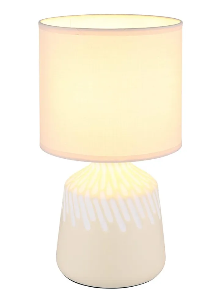Globo lighting Tischleuchten<Tischleuchte "Rela" in Creme - (H)31,5 x Ø 17,5 cm