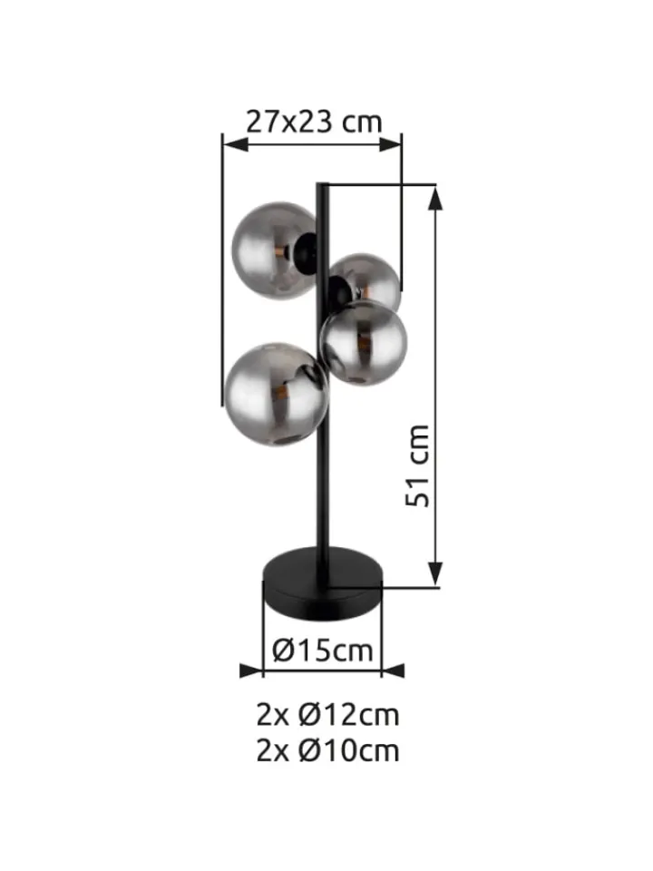 Globo lighting Tischleuchten<Tischleuchte "RIHA" in black