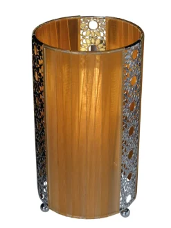 näve Tischleuchten<Tischleuchte "SHERYL" in braun - (L)12.5 cm x (B)12.5 cm x (H)23 cm