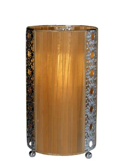 näve Tischleuchten<Tischleuchte "SHERYL" in braun - (L)12.5 cm x (B)12.5 cm x (H)23 cm