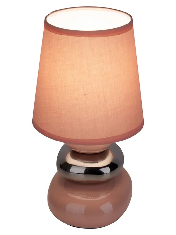 näve Tischleuchten<Tischleuchte "Stoney" in Rosa - (H)31 x Ø 16 cm
