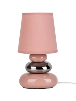 näve Tischleuchten<Tischleuchte "Stoney" in Rosa - (H)31 x Ø 16 cm