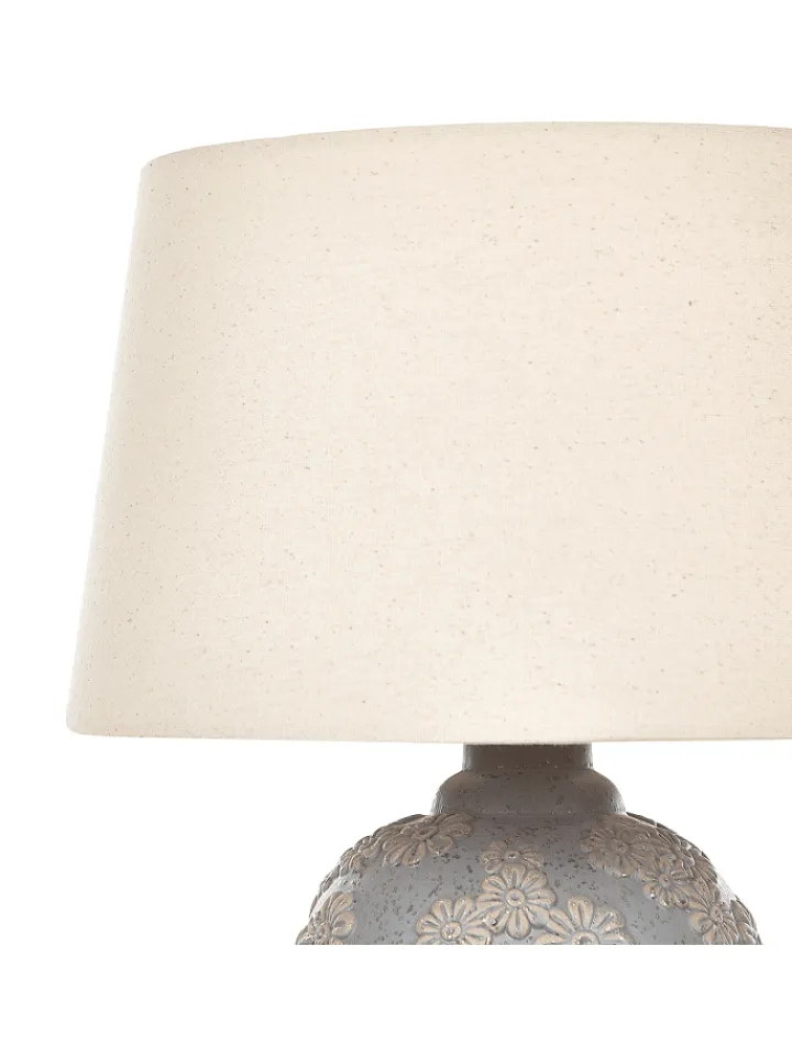 Beliani Stehleuchten<Tischleuchten FERREY in Grau/Beige - (W) 30 x (H) 46 x (L) 30 cm