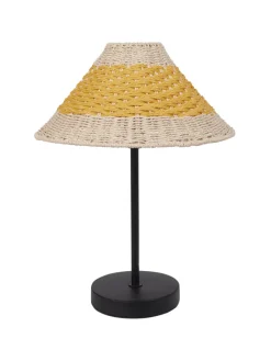 Beliani Stehleuchten<Tischleuchten MOMBA in Beige/Gelb/Schwarz - (W) 30 x (H) 40 x (L) 30 cm