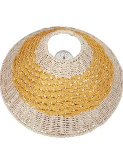 Beliani Stehleuchten<Tischleuchten MOMBA in Beige/Gelb/Schwarz - (W) 30 x (H) 40 x (L) 30 cm