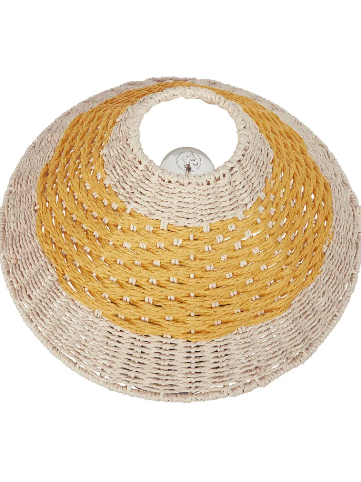Beliani Stehleuchten<Tischleuchten MOMBA in Beige/Gelb/Schwarz - (W) 30 x (H) 40 x (L) 30 cm