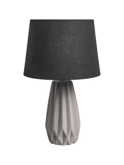 Beliani Stehleuchten<Tischleuchten MONTAGUA in Grau/Schwarz - (W) 28 x (H) 46 x (L) 28 cm