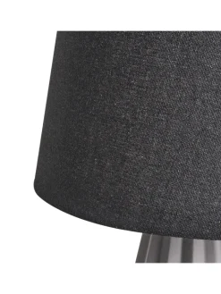 Beliani Stehleuchten<Tischleuchten MONTAGUA in Grau/Schwarz - (W) 28 x (H) 46 x (L) 28 cm