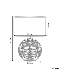 Beliani Stehleuchten<Tischleuchten NASVA in Gold/Schwarz - (W) 35 x (H) 51 x (L) 35 cm