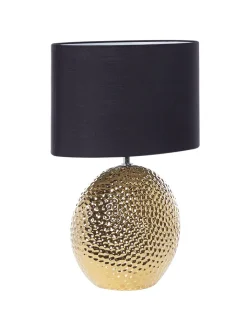 Beliani Stehleuchten<Tischleuchten NASVA in Gold/Schwarz - (W) 35 x (H) 51 x (L) 35 cm