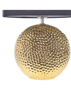 Beliani Stehleuchten<Tischleuchten NASVA in Gold/Schwarz - (W) 35 x (H) 51 x (L) 35 cm