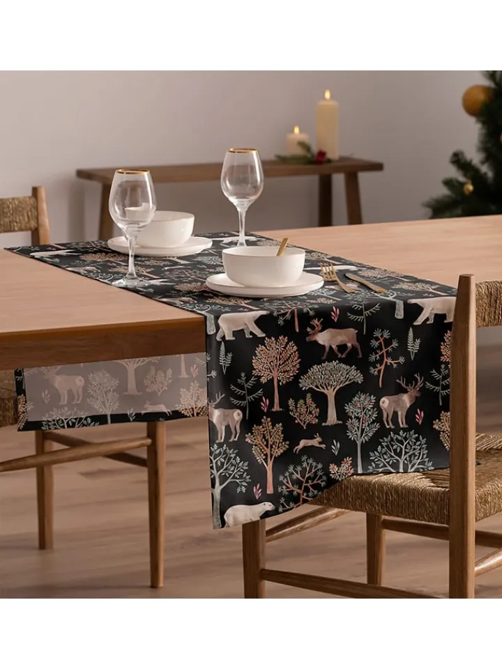 Mint Rugs Küchentextilien|Tisch- & Küchentextilien<Tischläufer "Christmas Artic" in Schwarz/ Bunt