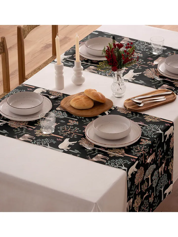Mint Rugs Küchentextilien|Tisch- & Küchentextilien<Tischläufer "Christmas Artic" in Schwarz/ Bunt