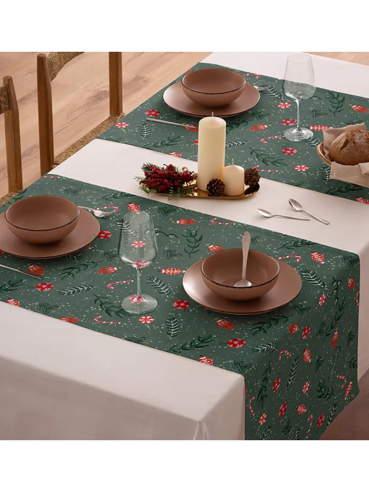 Mint Rugs Tisch- & Küchentextilien|Küchentextilien<Tischläufer "Christmas Maison" in Grün/ Rot