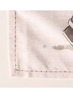 Boltze Küchentextilien|Tisch- & Küchentextilien<Tischläufer "Henry" in Weiß/ Braun - (L)140 x (B)40 cm