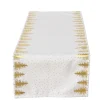 Boltze Tisch- & Küchentextilien<Tischläufer "Platina" in Weiß/ Gold - (L)140 x (B)40 cm